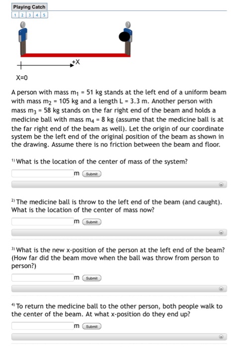 Solved A Person With Mass M Kg Stands At The Left Chegg