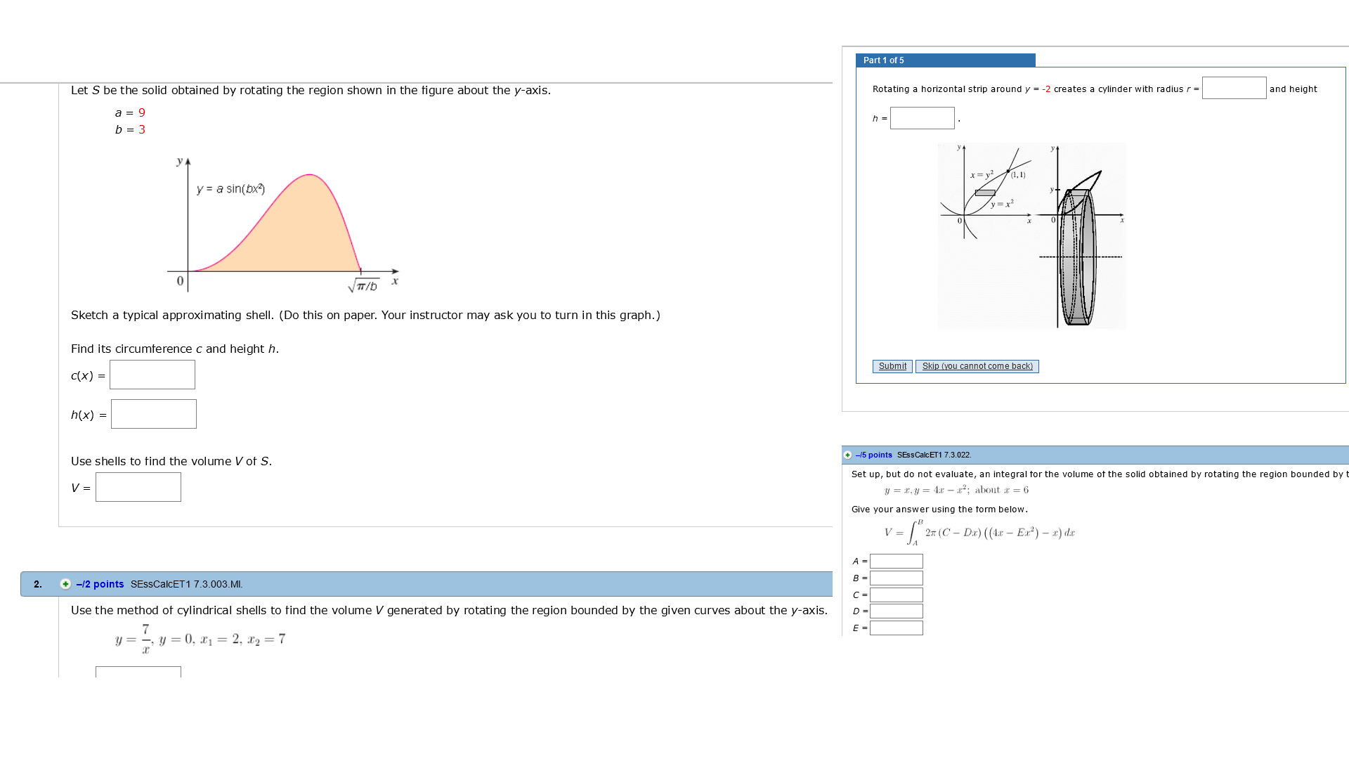 Solved Let S Be The Solid Obtained By Rotating The Region Chegg