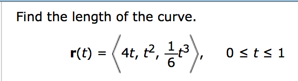 Solved Find The Length Of The Curve R T T T Chegg