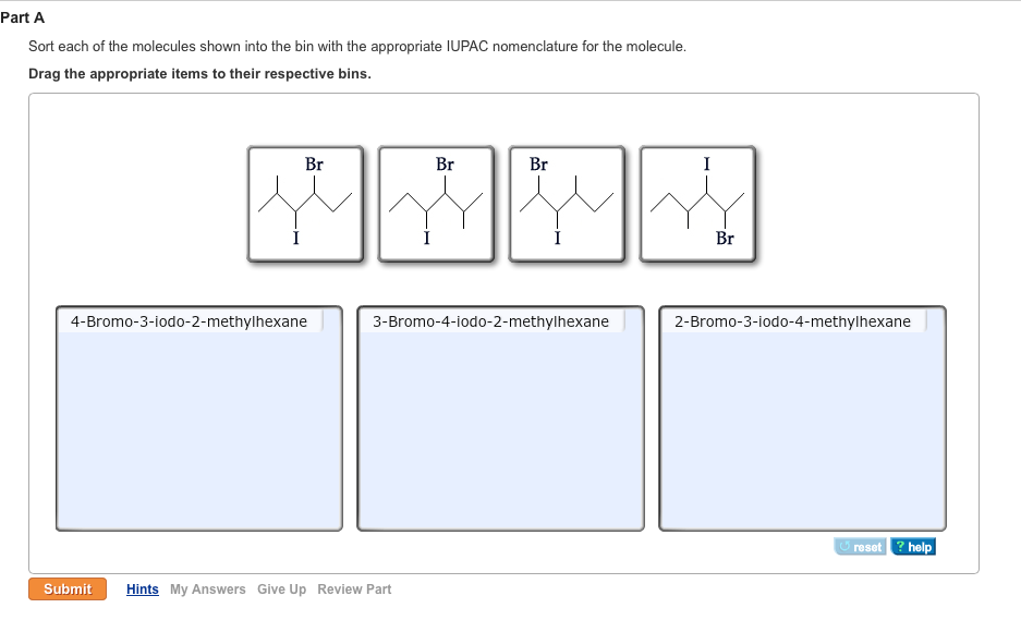 Solved Sort Each Of The Molecules Shown Into The Bin With Chegg