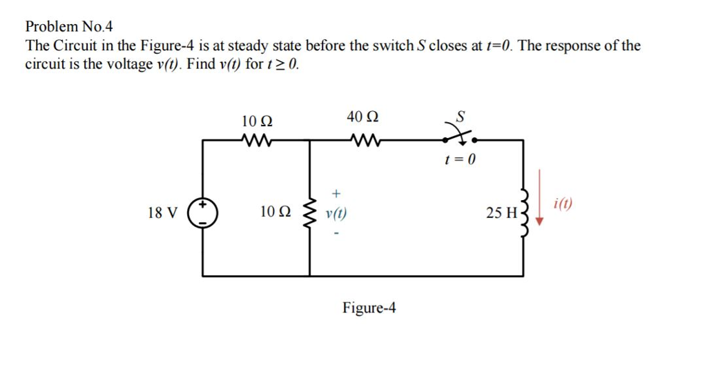 Solved The Circuit In The Figure 4 Is At Steady State Before Chegg