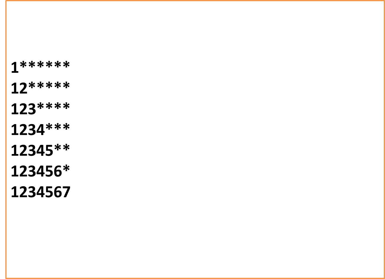 Write a program pattern