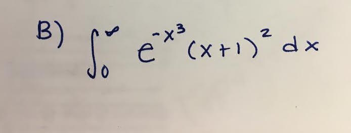 Solved Integral Infinity E X X Dx Chegg