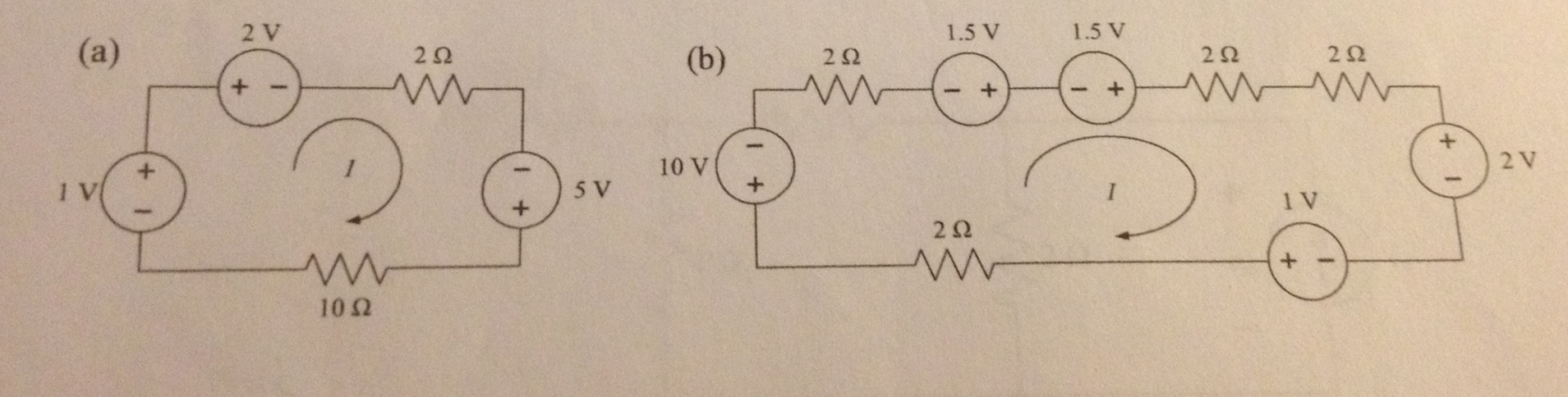 Solved Compute The Current I Using Kvl For A And B Chegg