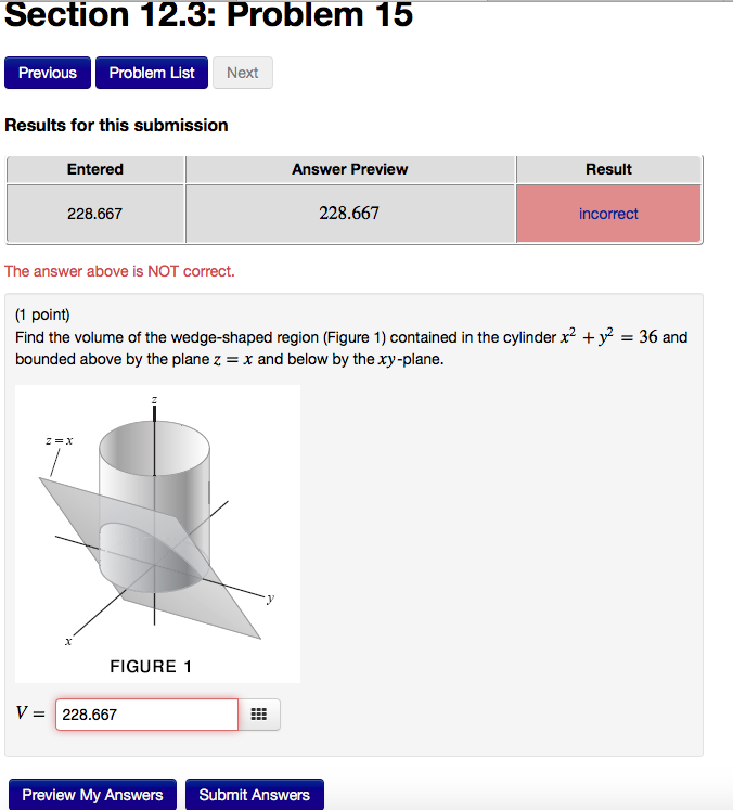 Solved Section 12.3: Problem 15 Previous Problem List Next