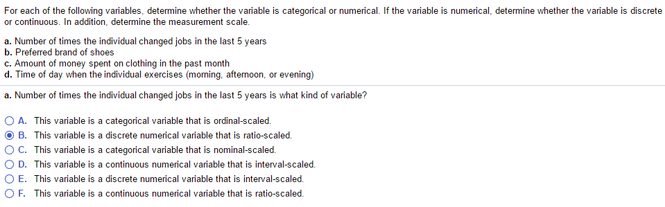 Solved For Each Of The Following Variables Determine Chegg