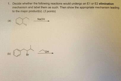 Solved Decide Whether The Following Reactions Would Chegg