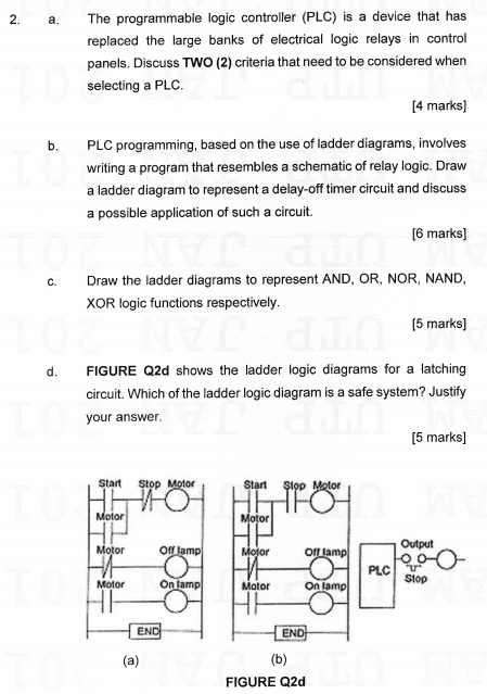 Solved A The Programmable Logic Controller Plc Is A Chegg