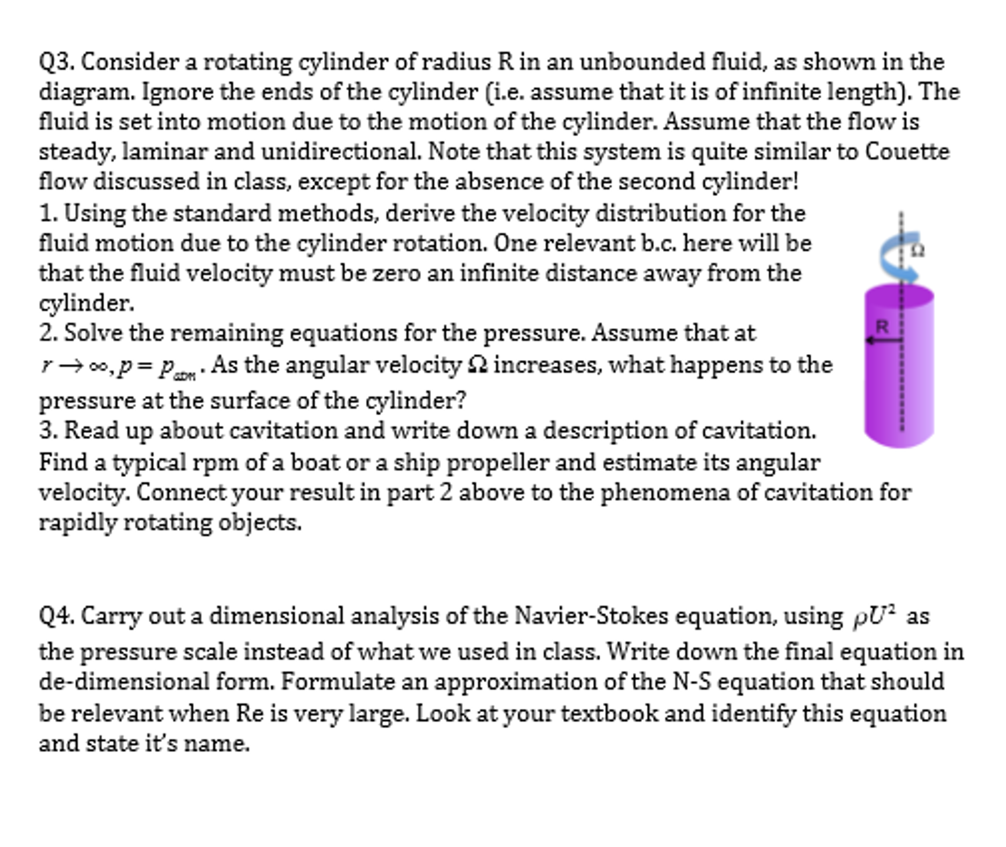 Consider A Rotating Cylinder Of Radius R In An Chegg