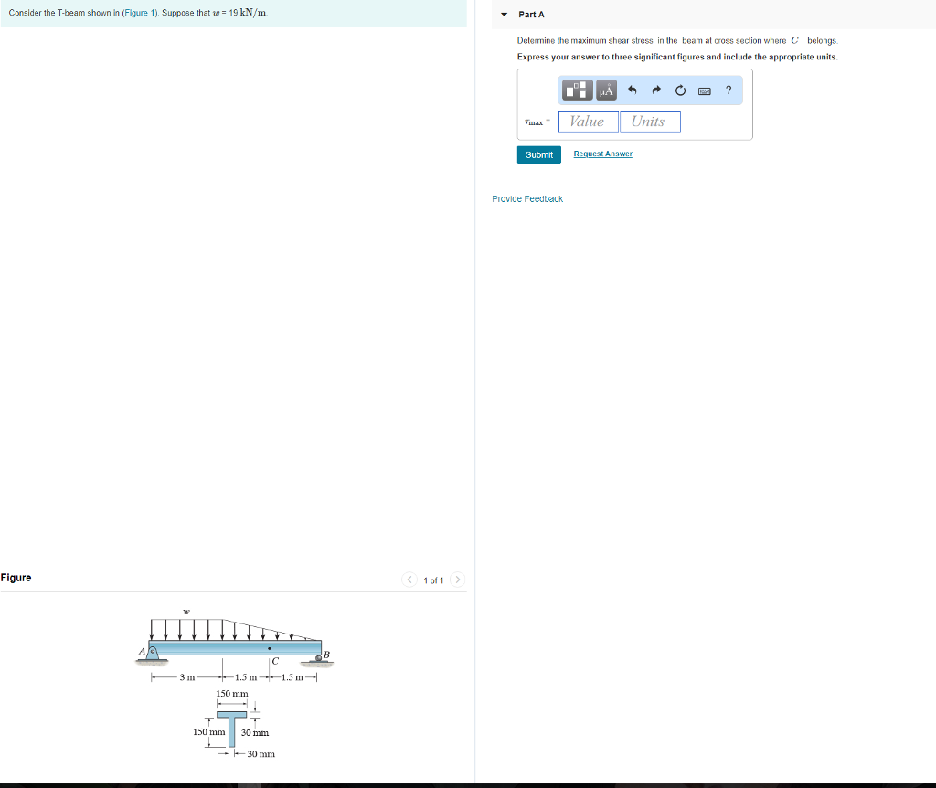 Solved Consider The T Beam Shown In Figure Suppose That Chegg