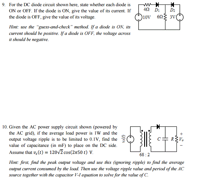 Solved For The DC Diode Circuit Shown Here State Whether Chegg