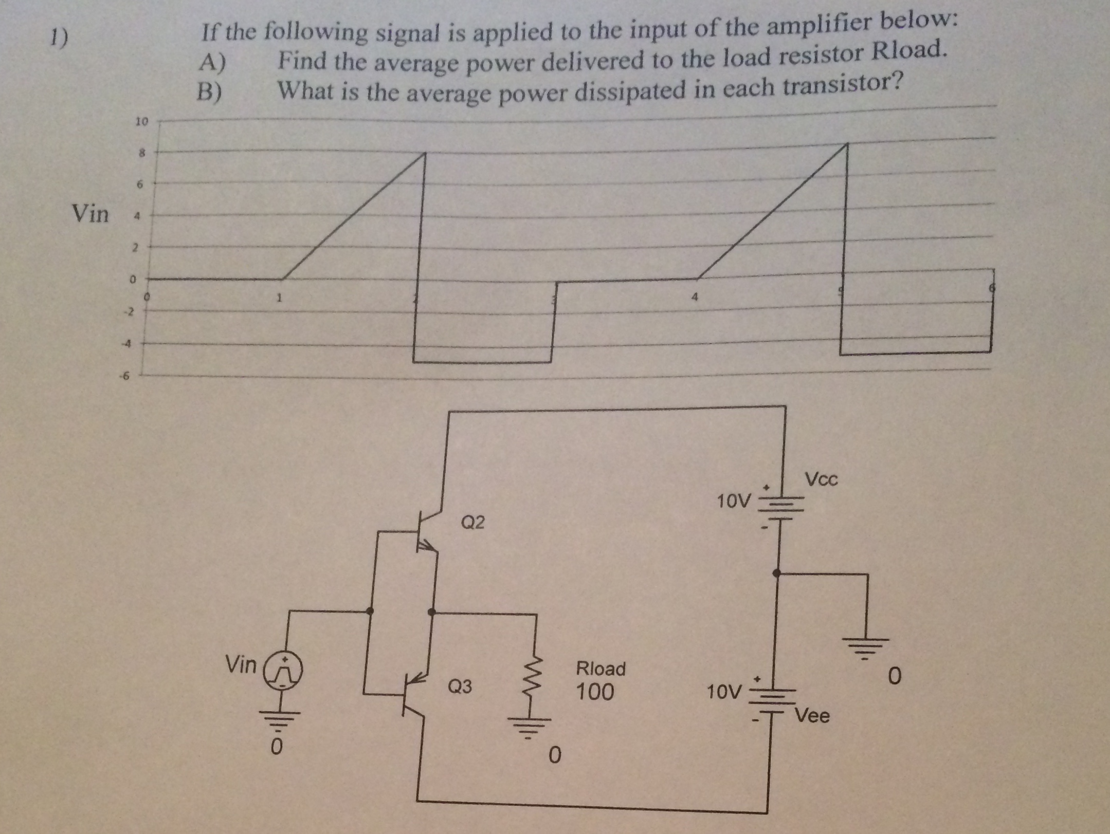 1 If The Following Signal Is Applied To The Input Of Chegg