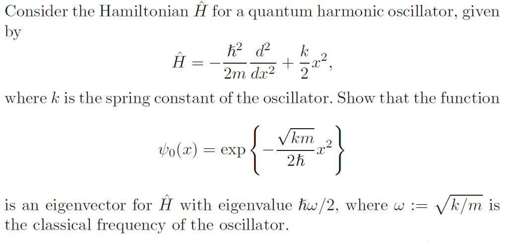 Solved Consider The Hamiltonian H For A Quantum Harmonic Chegg