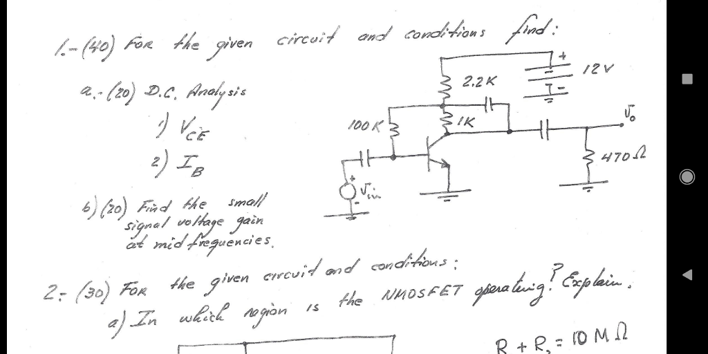 Solved Bjt Dc And Ac Analysis How Can I Do Dc Analysis On Chegg