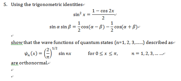 Solved Using The Trigonometric Identities Sin 2 X 1 C