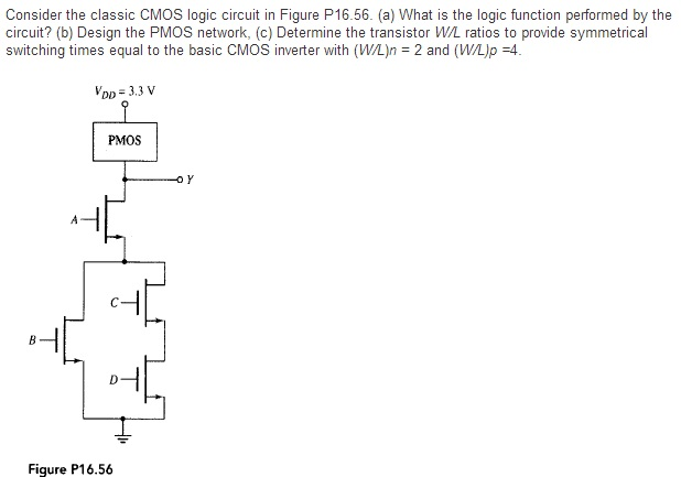 Solved Consider The Classic Cmos Logic Circuit In Figure Chegg