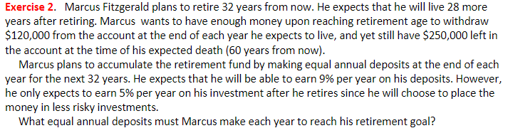 Solved Exercise 2 Marcus Fitzgerald Plans To Retire 32 Chegg