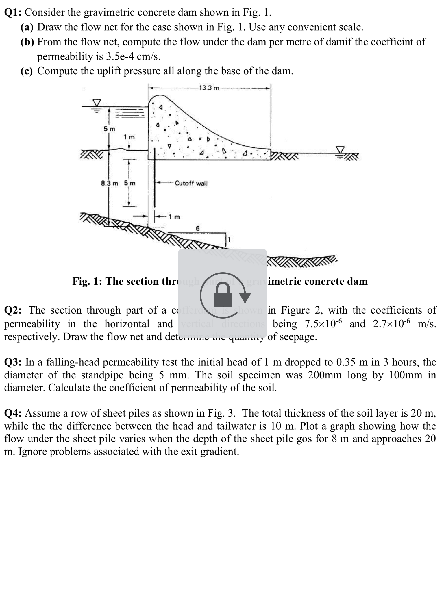 Soil Mechanics Geotechnichal Engineering Consider The Chegg