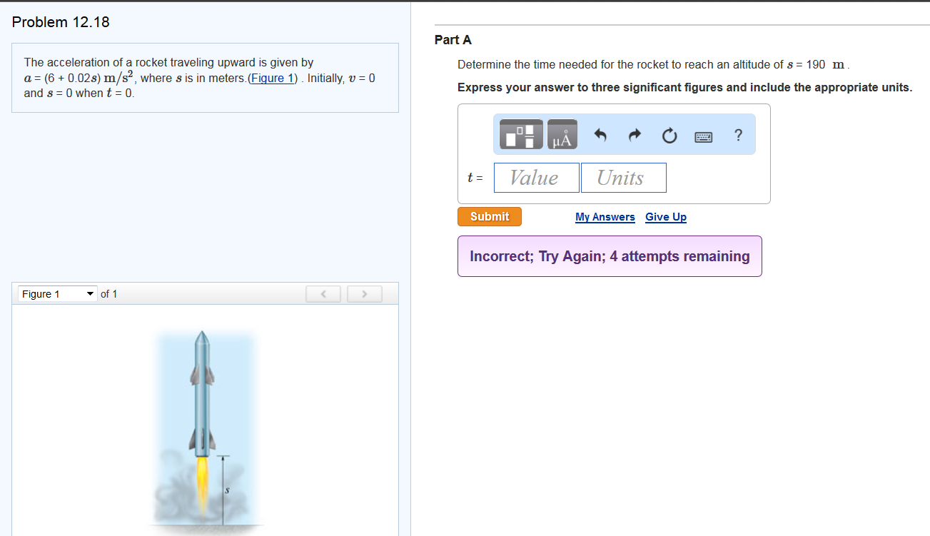 Solved The Acceleration Of A Rocket Traveling Upward Is Chegg