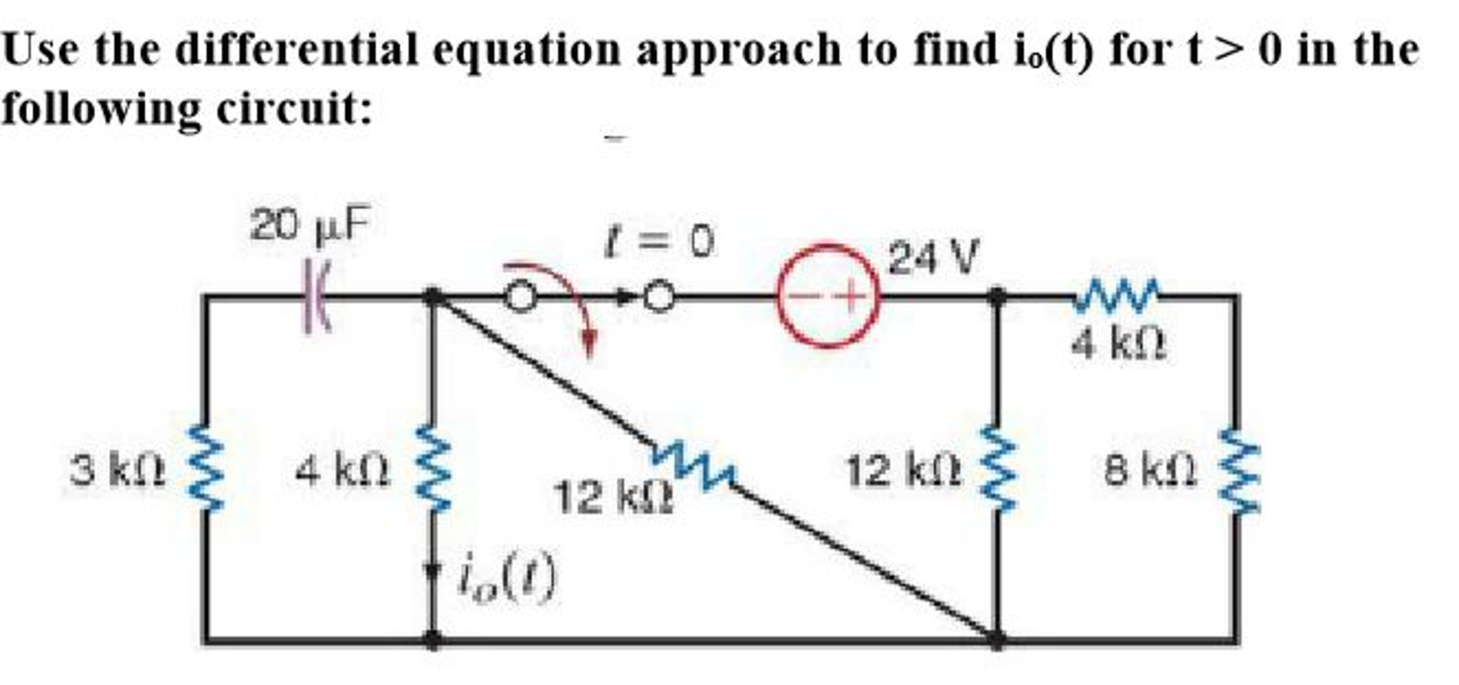 Solved Use The Differential Equation Approach To Find Io T Chegg