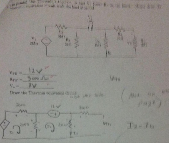 Solved Use Thevenin S Theorem To Find V O Thevenin Chegg