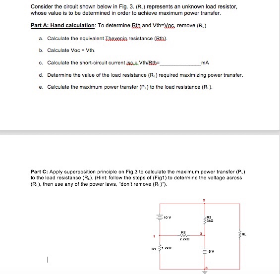 Solved Consider The Circuit Shown Below In Fig 3 RL Chegg