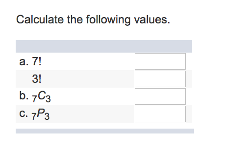 Solved Calculate The Following Values C P Chegg