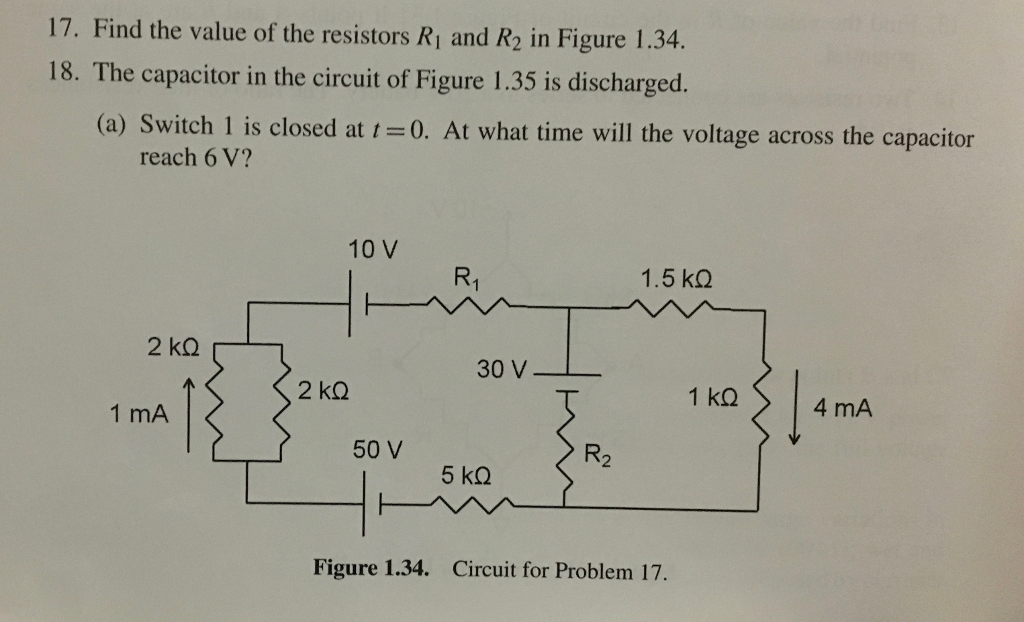 Solved Find The Value Of The Resistors Ri And R In Chegg