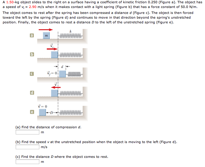 Solved A Kg Object Slides To The Right On A Surface Chegg