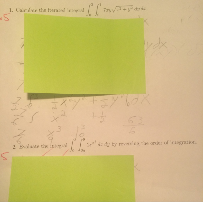 Solved Calculate The Iterated Integral Integral Chegg