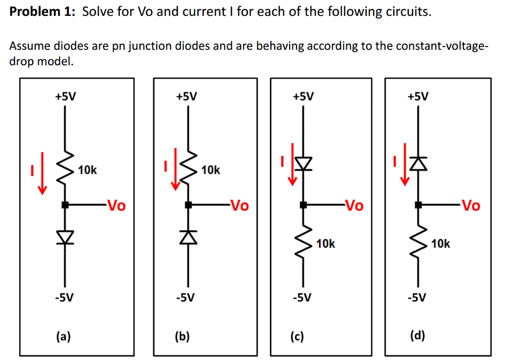 Solved Solve For V O And Current I For Each Of The Following Chegg