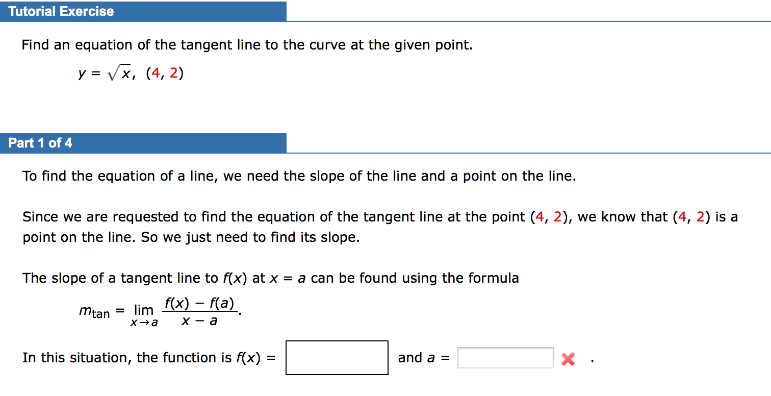 Find the equation of the tangent line to the curve at the given point sales