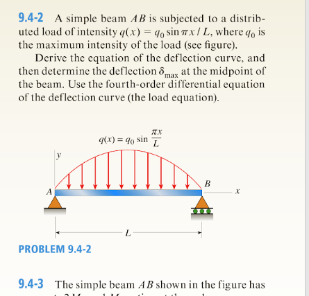 Solved 9 4 2 A Simple Beam AB Is Subjected To A Distrib Chegg