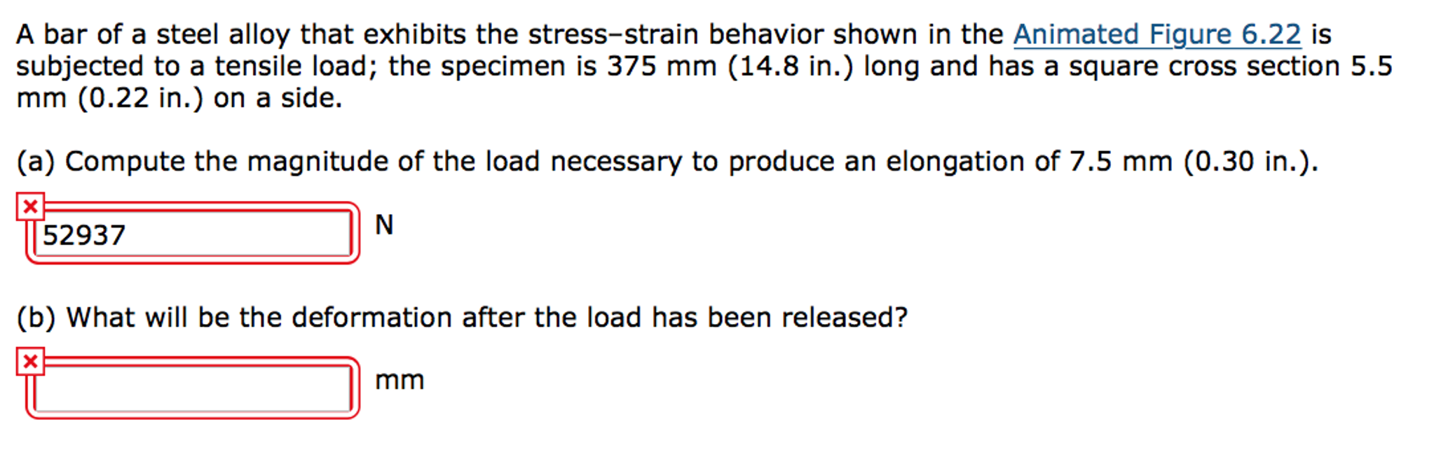 Solved A Bar Of A Steel Alloy That Exhibits The Chegg