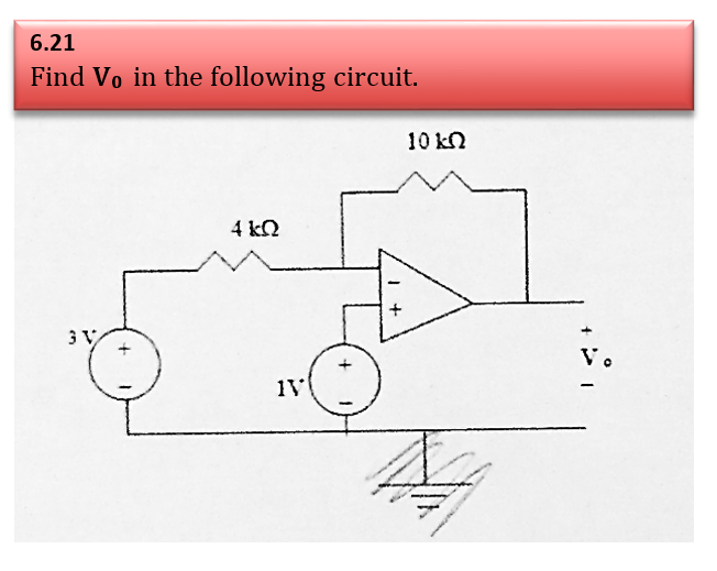 Solved Find V 0 In The Following Circuit Chegg