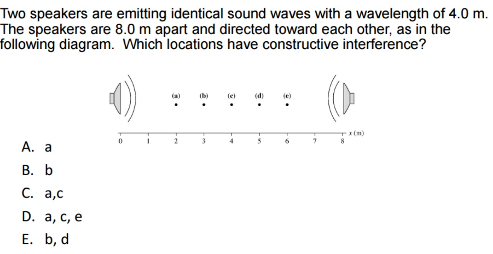 1 Two Speakers Are Emitting Identical Sound Waves Chegg