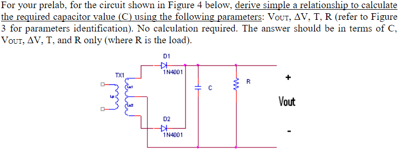 Solved For Your Prelab For The Circuit Shown In Figure 4 Chegg