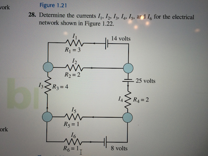 Solved Determine The Currents I I I I I And I For Chegg