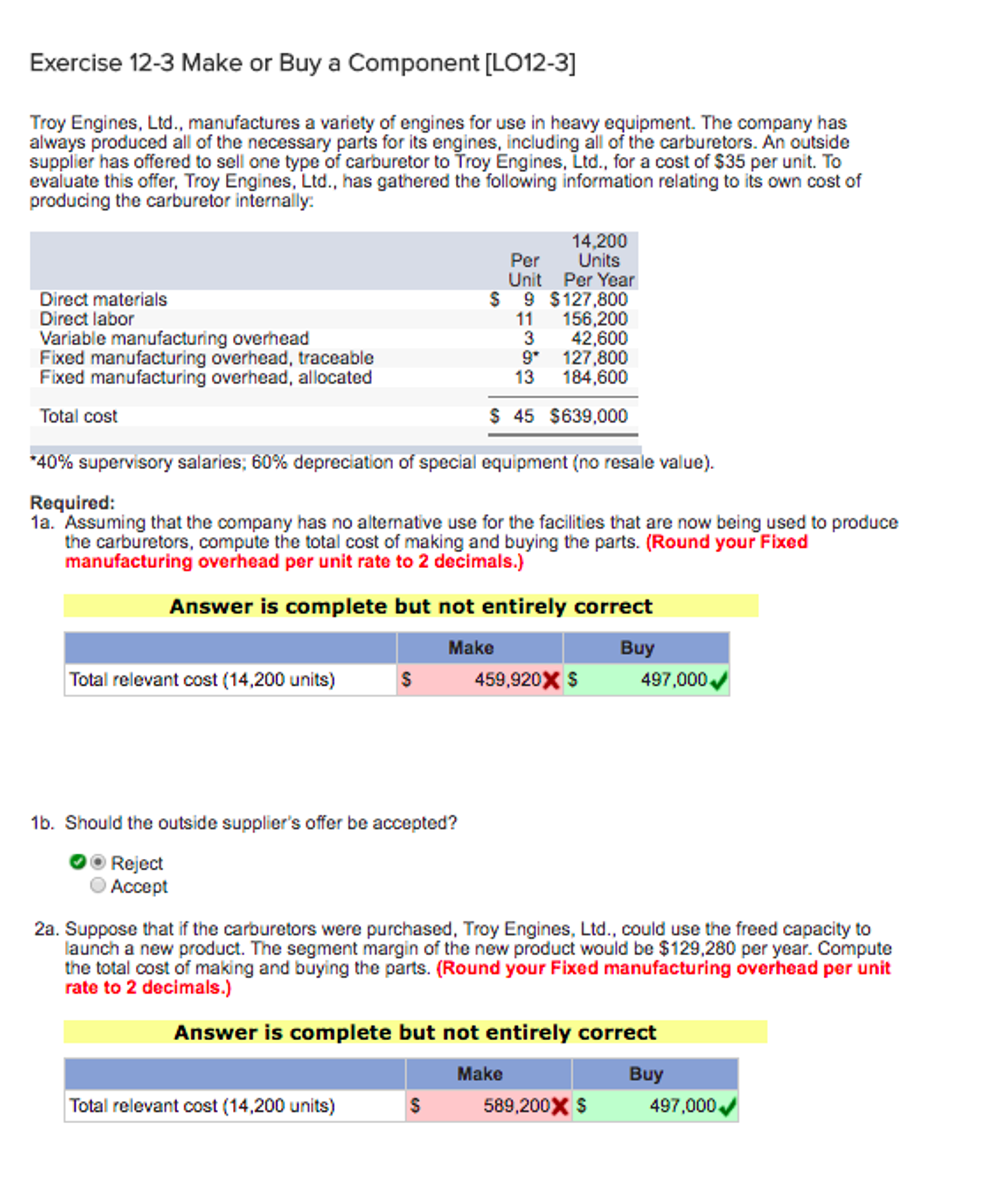Solved Troy Engines, Ltd., Manufactures A Variety Of Engi...