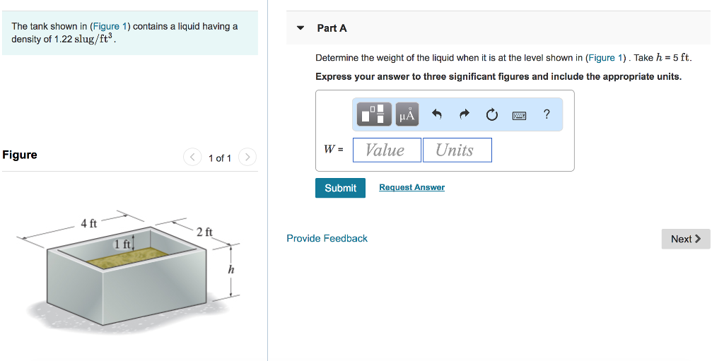 Solved The Tank Shown In Figure 1 Contains A Liquid Having Chegg