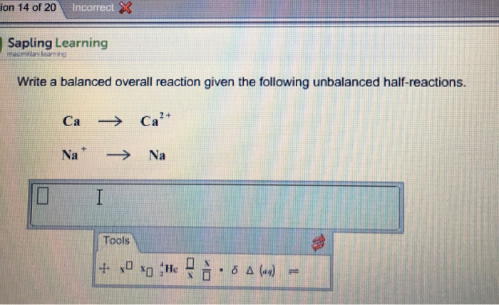 Solved Write A Balanced Overall Reaction Given The Following Chegg Hot Sex Picture