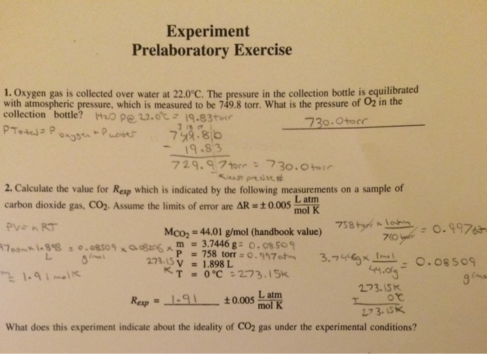 Solved Oxygen Gas Is Collected Over Water At Degree Chegg