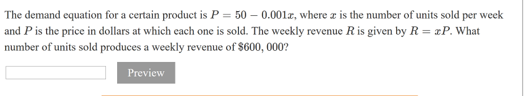 Solved The Demand Equation For A Certain Product Is P 50 Chegg