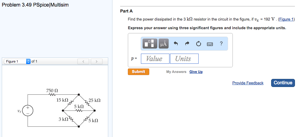 Solved Find The Power Dissipated In The K Ohm Resistor Chegg