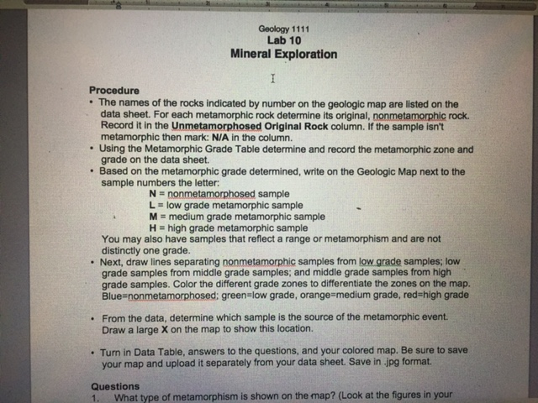 Geology homework help