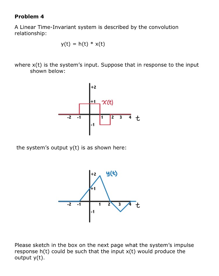 Solved Problem A Linear Time Invariant System Is Described Chegg