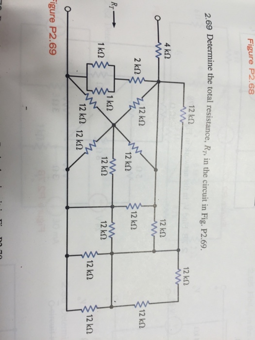 Solved Determine The Total Resistance R T In The Circuit Chegg