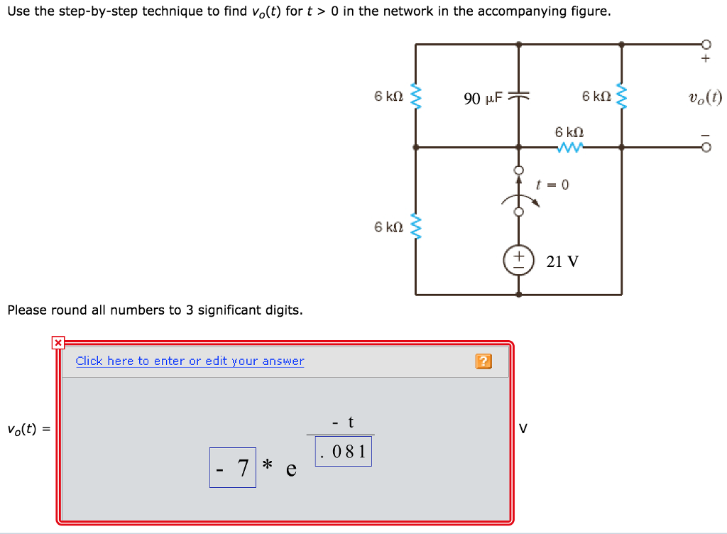 Solved Use The Step By Step Technique To Find Vo T For T 0 Chegg