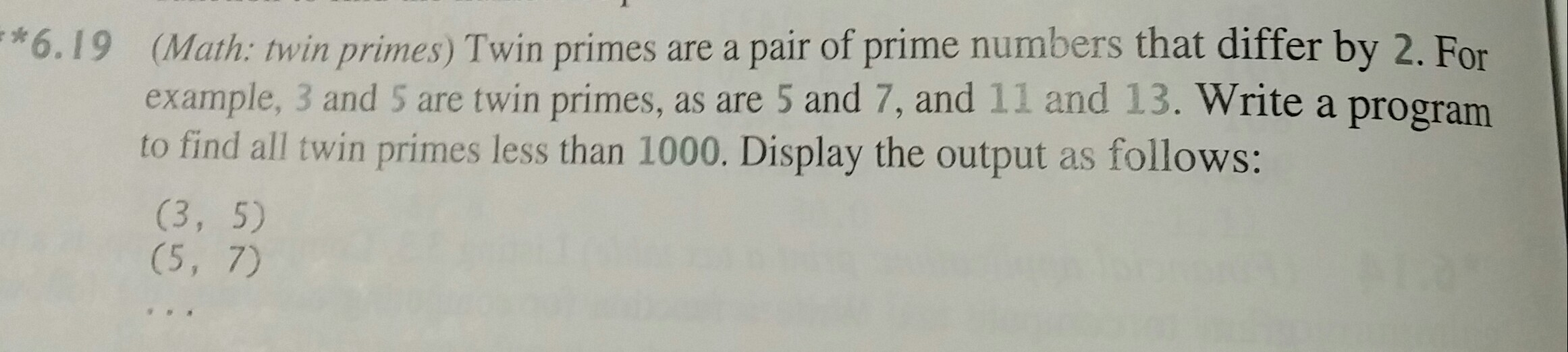 Example Of Twin Prime Pairs