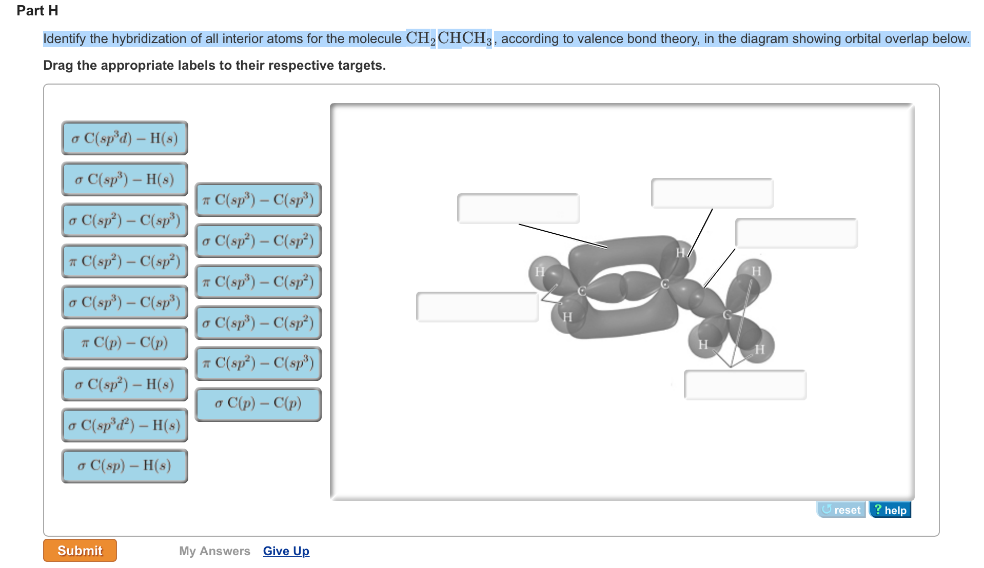 Solved Part H Identify The Hybridization Of All Interior Chegg